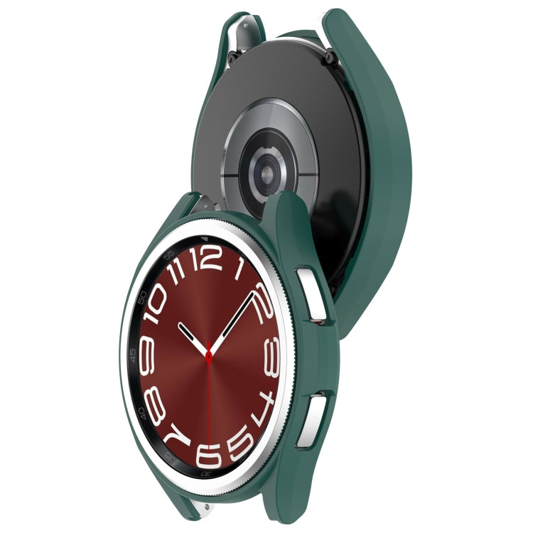 For Samsung Galaxy Watch 6 Classic 43mm Half Coverage Hollow PC Watch Protective Case(Green)