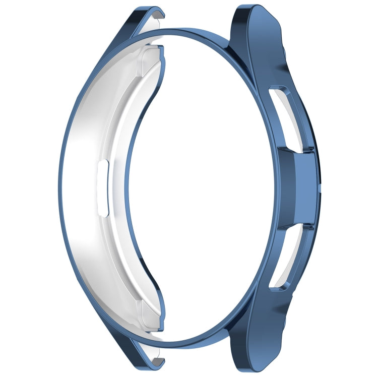 For Samsung Galaxy Watch6 Classic 47mm Electroplated TPU Half Pack Hollow Watch Protective Case(Blue)