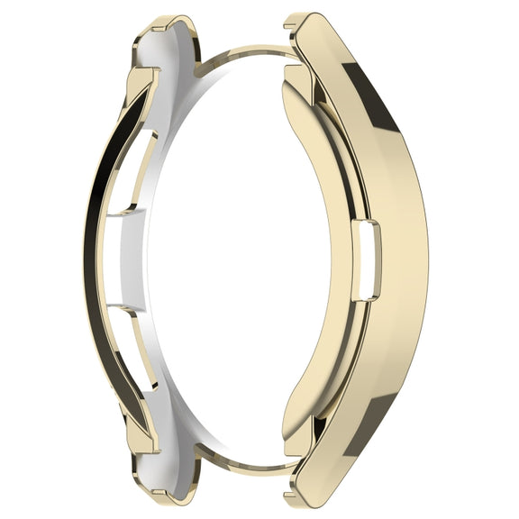 For Samsung Galaxy Watch6 Classic 47mm Electroplated TPU Half Pack Hollow Watch Protective Case(Gold)