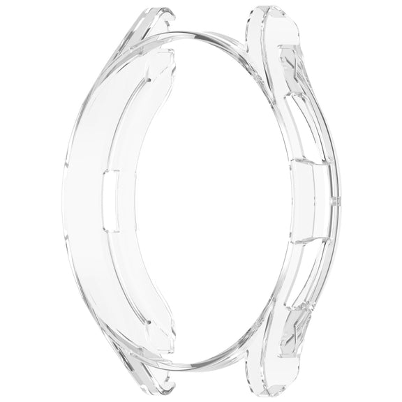 For Samsung Galaxy Watch6 Classic 43mm Electroplated TPU Half Pack Hollow Watch Protective Case(Transparent)