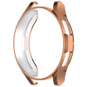 For Samsung Galaxy Watch6 Classic 43mm Electroplated TPU Half Pack Hollow Watch Protective Case(Rose Gold)
