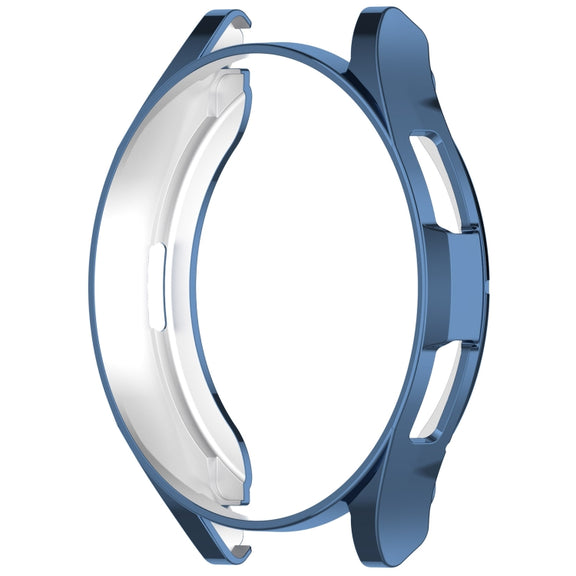 For Samsung Galaxy Watch6 Classic 43mm Electroplated TPU Half Pack Hollow Watch Protective Case(Blue)
