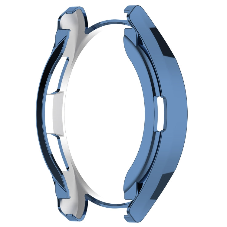 For Samsung Galaxy Watch6 Classic 43mm Electroplated TPU Half Pack Hollow Watch Protective Case(Blue)