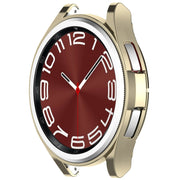 For Samsung Galaxy Watch6 Classic 43mm Electroplated TPU Half Pack Hollow Watch Protective Case(Gold)