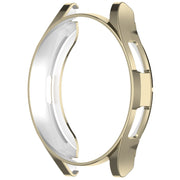 For Samsung Galaxy Watch6 Classic 43mm Electroplated TPU Half Pack Hollow Watch Protective Case(Gold)