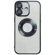 For iPhone 16 Electroplating Magsafe TPU Phone Case(Black)