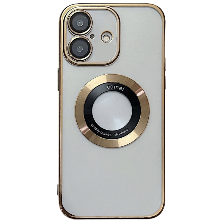 For iPhone 16 Electroplating Magsafe TPU Phone Case(Golden)