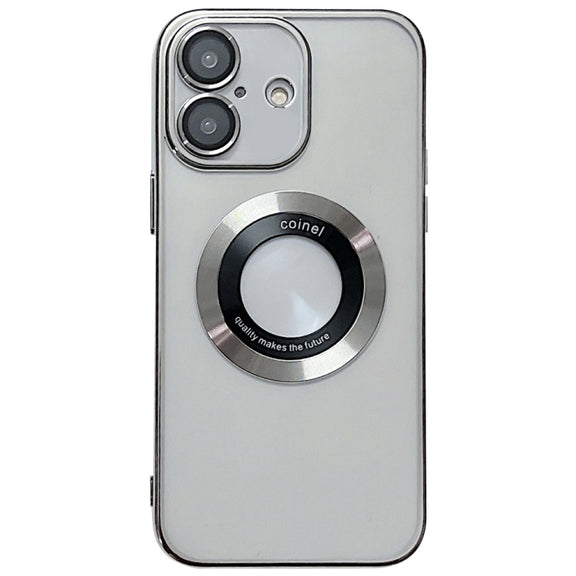 For iPhone 16 Electroplating Magsafe TPU Phone Case(Silvery)