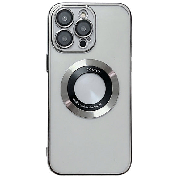 For iPhone 16 Pro Electroplating Magsafe TPU Phone Case(Silvery)