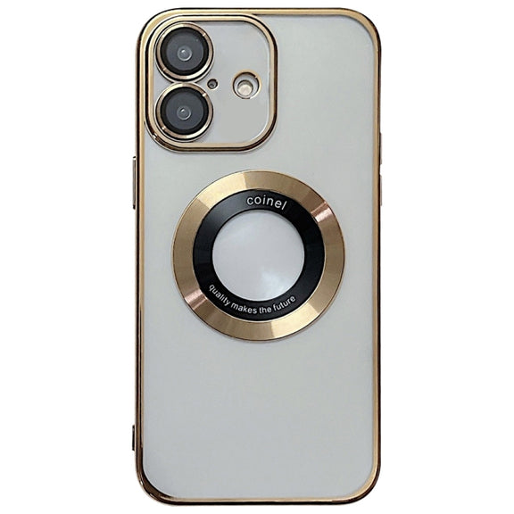 For iPhone 16 Plus Electroplating Magsafe TPU Phone Case(Golden)