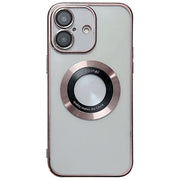 For iPhone 16 Plus Electroplating Magsafe TPU Phone Case(Rose)