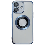 For iPhone 16 Plus Electroplating Magsafe TPU Phone Case(Blue)