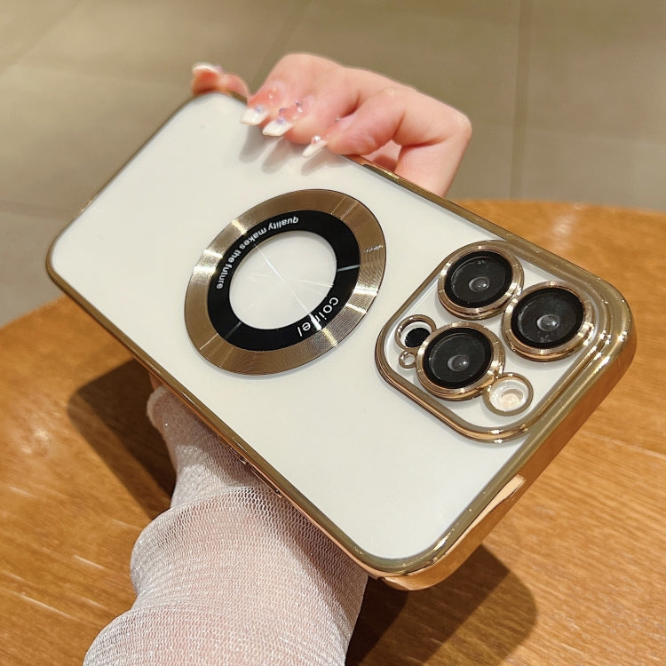 For iPhone 16 Plus Electroplating Magsafe TPU Phone Case(Purple)
