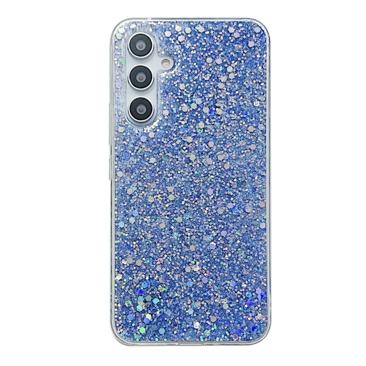 For Samsung Galaxy S24+ 5G Glitter Sequins Epoxy TPU Phone Case(Blue)