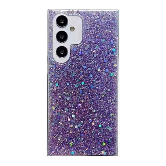For Samsung Galaxy S25 Ultra 5G Glitter Sequins Epoxy TPU Phone Case(Purple)