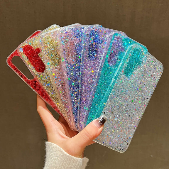 For Samsung Galaxy S25 Ultra 5G Glitter Sequins Epoxy TPU Phone Case(Red)
