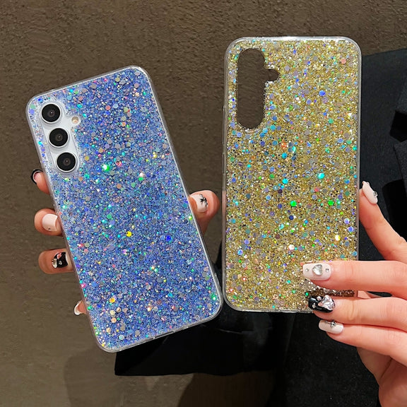 For Samsung Galaxy S25 Ultra 5G Glitter Sequins Epoxy TPU Phone Case(Blue)