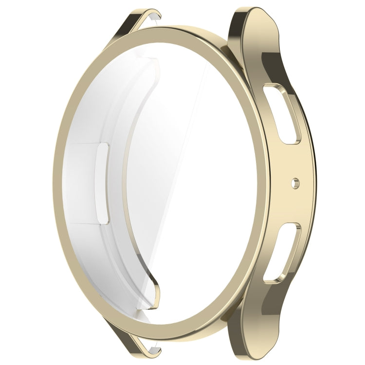 For Samsung Galaxy Watch6 44mm Full Coverage TPU Electroplated Watch Protective Case(Gold)