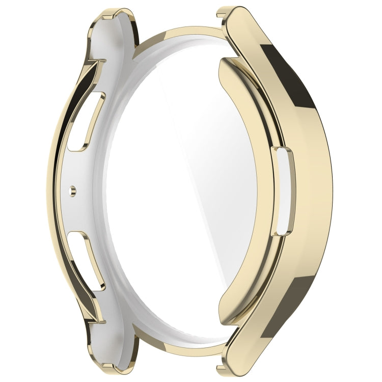 For Samsung Galaxy Watch6 44mm Full Coverage TPU Electroplated Watch Protective Case(Gold)