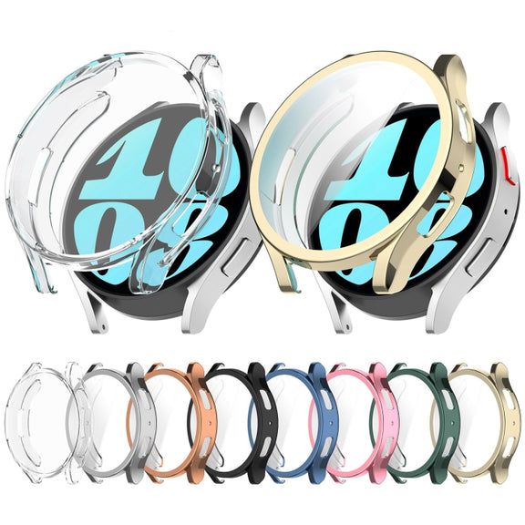 For Samsung Galaxy Watch6 40mm Full Coverage TPU Electroplated Watch Protective Case(Blue)