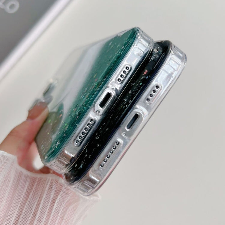 For iPhone 12 Pro Max MagSafe Glitter Hybrid Clear TPU Phone Case(Purple)