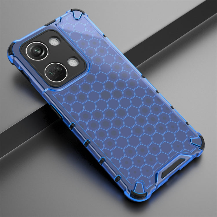 For OnePlus Nord 3 Shockproof Honeycomb Phone Case(Blue)