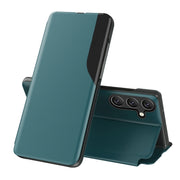 For Samsung Galaxy S25 5G Attraction Flip Holder Leather Phone Case(Indigo)
