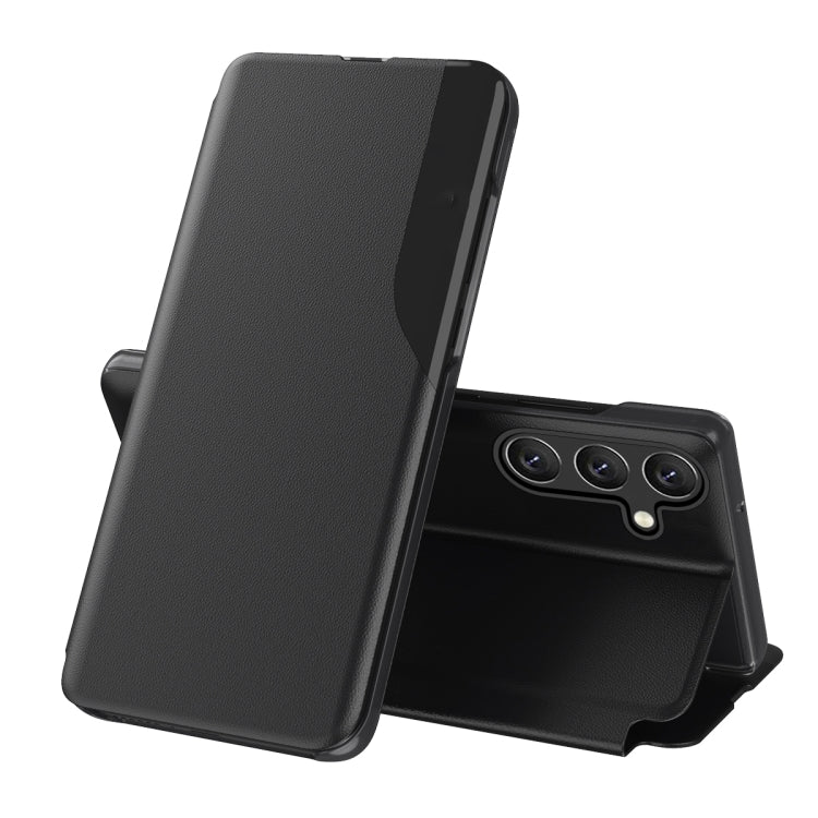 For Samsung Galaxy S25+ 5G Attraction Flip Holder Leather Phone Case(Black)