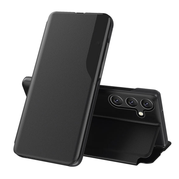 For Samsung Galaxy S25+ 5G Attraction Flip Holder Leather Phone Case(Black)