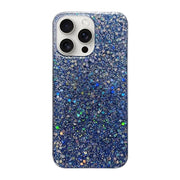 For iPhone 16 Pro Max Glitter Sequins Epoxy TPU Phone Case(Blue)