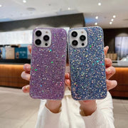 For iPhone 16 Pro Max Glitter Sequins Epoxy TPU Phone Case(Red)