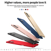 For iPhone 16 PINWUYO Micro-Frosted PC Ultra-thin Hard Phone Case with Magsafe Magnetic Ring(Blue)