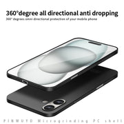 For iPhone 16 PINWUYO Micro-Frosted PC Ultra-thin Hard Phone Case with Magsafe Magnetic Ring(Blue)