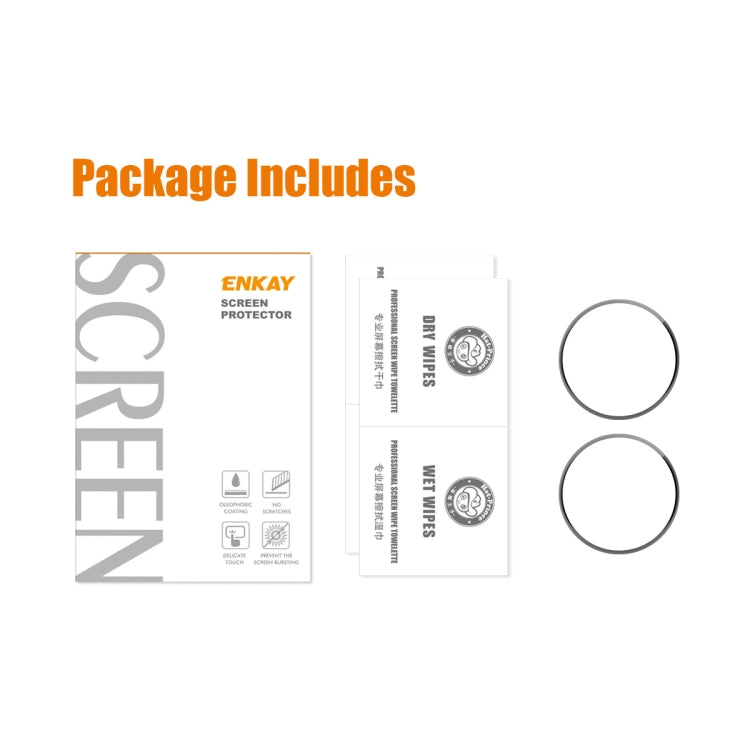 For Samsung Galaxy Watch6 / Watch7 40mm 2pcs ENKAY 3D Full Coverage Soft PC Edge PMMA HD Screen Film