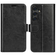 For Samsung Galaxy S25 5G R64 Texture Horizontal Flip Leather Phone Case(Black) - Galaxy S25 5G Cases by PMC Jewellery | Online Shopping South Africa | PMC Jewellery | Buy Now Pay Later Mobicred