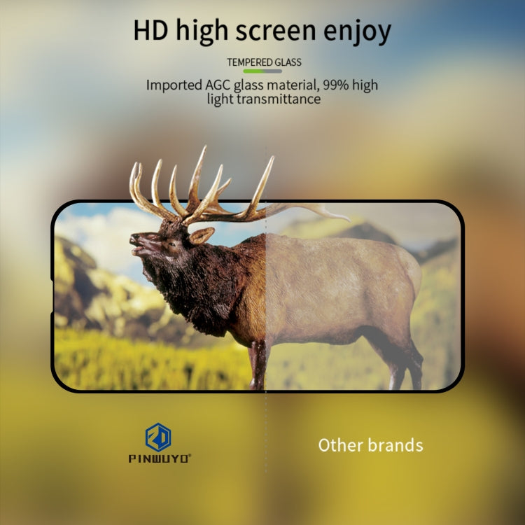 For iPhone 16e PINWUYO 9H 2.5D Full Screen Tempered Glass Film(Black)