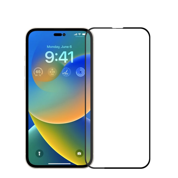 For iPhone 15 Plus MOFI 9H 2.5D Full Screen Tempered Glass Film(Black)