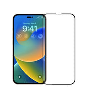 For iPhone 15 MOFI 9H 2.5D Full Screen Tempered Glass Film(Black)