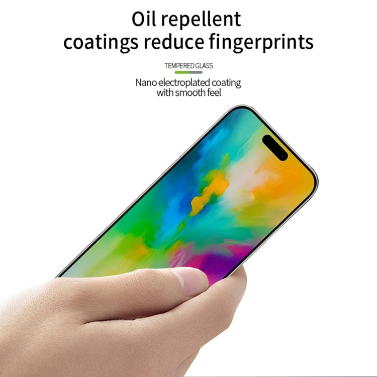 For iPhone 16 Plus MOFI 9H 2.5D Full Screen Tempered Glass Film(Black)