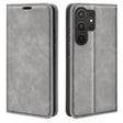 For Samsung Galaxy S25 Ultra 5G Retro-skin Magnetic Suction Leather Phone Case(Grey) - Galaxy S25 Ultra 5G Cases by PMC Jewellery | Online Shopping South Africa | PMC Jewellery | Buy Now Pay Later Mobicred