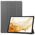 For Samsung Galaxy Tab S9+ JUNSUNMAY Custer Solid Color 3-Fold Stand Leather Smart Tablet Case(Grey) - free shipping - PMC TechLife - Order now!