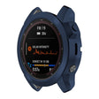 For Garmin Fenix 7 Pro Half Package Electroplated TPU Watch Protective Case(Blue) - Watch Cases by PMC TechLife | Online Shopping South Africa | PMC TechLife