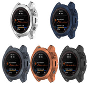 For Garmin Epix Pro 47mm Half Package Electroplated TPU Watch Protective Case(Sliver)