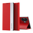 For iPhone 16 Plus Side Electroplated Adsorption Leather Phone Case(Red) - iPhone 16 Plus Cases by PMC TechLife | Online Shopping South Africa | PMC TechLife | Buy Now Pay Later Mobicred