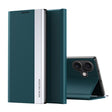 For iPhone 16 Plus Side Electroplated Adsorption Leather Phone Case(Green) - iPhone 16 Plus Cases by PMC TechLife | Online Shopping South Africa | PMC TechLife | Buy Now Pay Later Mobicred