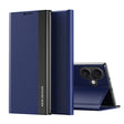 For iPhone 16 Side Electroplated Adsorption Leather Phone Case(Dark Blue) - iPhone 16 Cases by PMC TechLife | Online Shopping South Africa | PMC TechLife | Buy Now Pay Later Mobicred