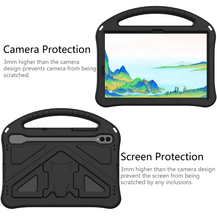 For Samsung Galaxy Tab S9 EVA Shockproof Tablet Case with Holder(Black)