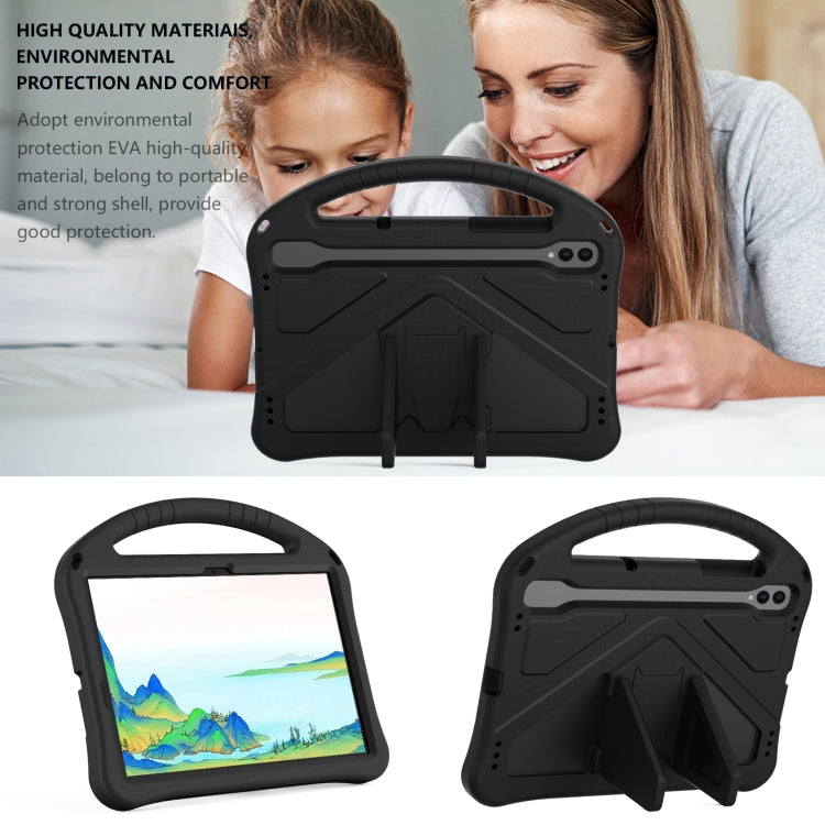 For Samsung Galaxy Tab S9 EVA Shockproof Tablet Case with Holder(Black)