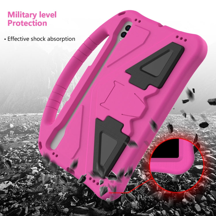For Samsung Galaxy Tab S9 EVA Shockproof Tablet Case with Holder(Rose Red)