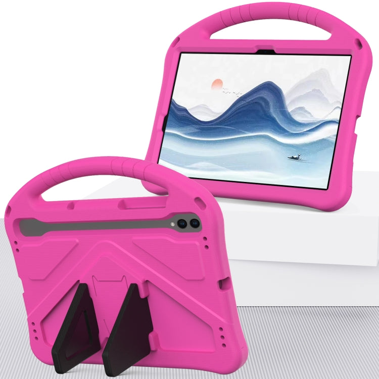 For Samsung Galaxy Tab S9 EVA Shockproof Tablet Case with Holder(Rose Red)